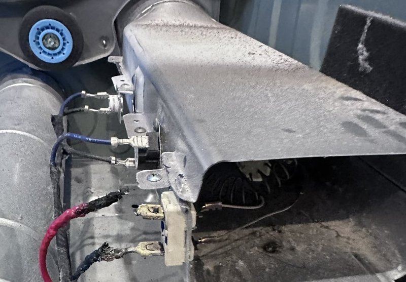 Dryer with door open